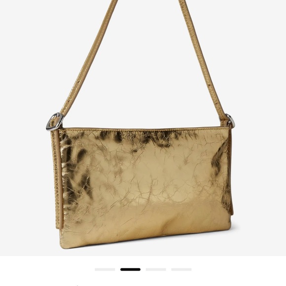 Madewell Slouch Mini Shoulder Metallic Gold cute 🥰 - Picture 4 of 12